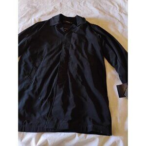 Claiborne Black Rain Coat 38S New Soho Jacket